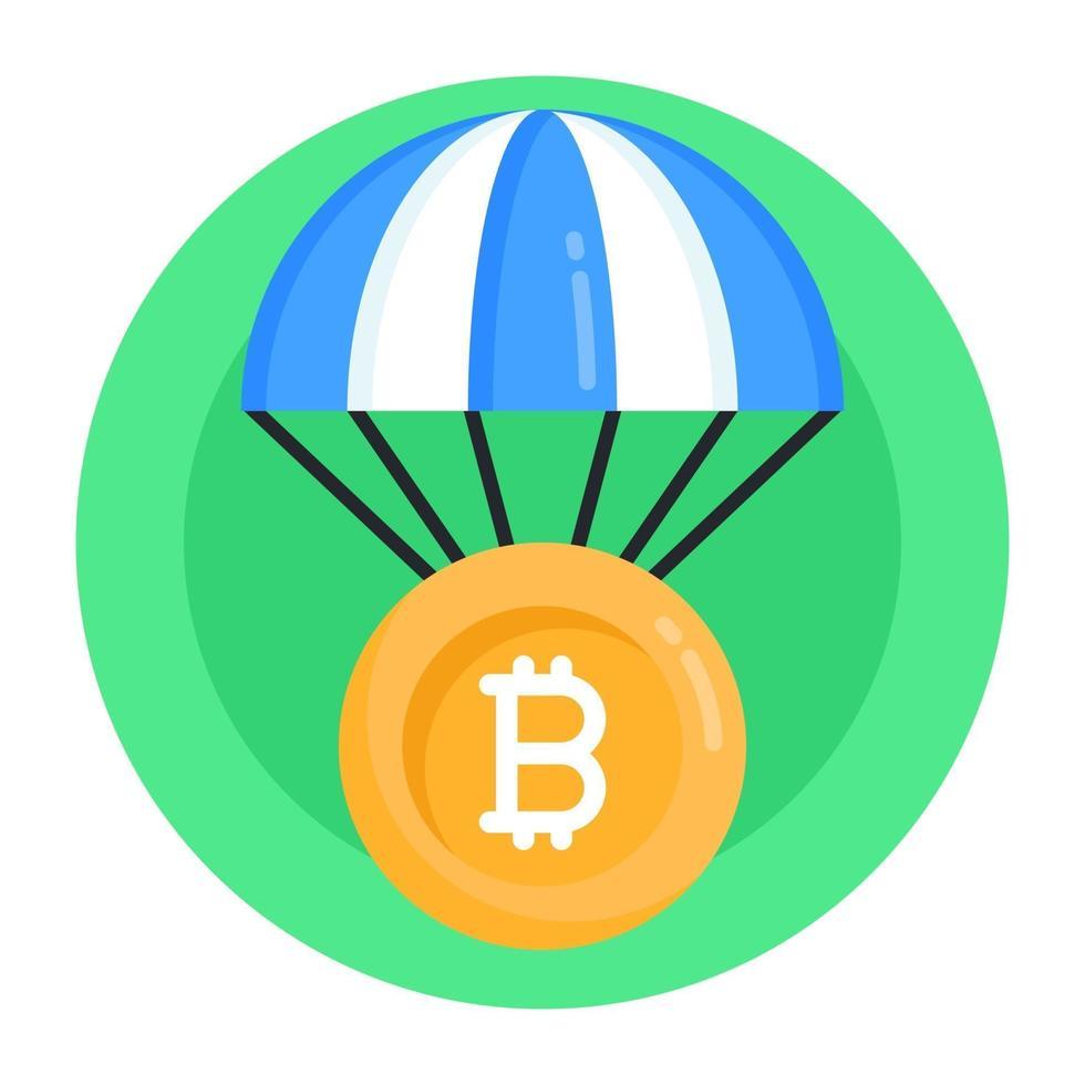 bitcoin-delivery-airdrop-vector